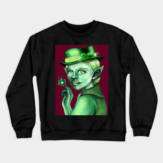 leprechaun Crewneck Sweatshirt by theerraticmind